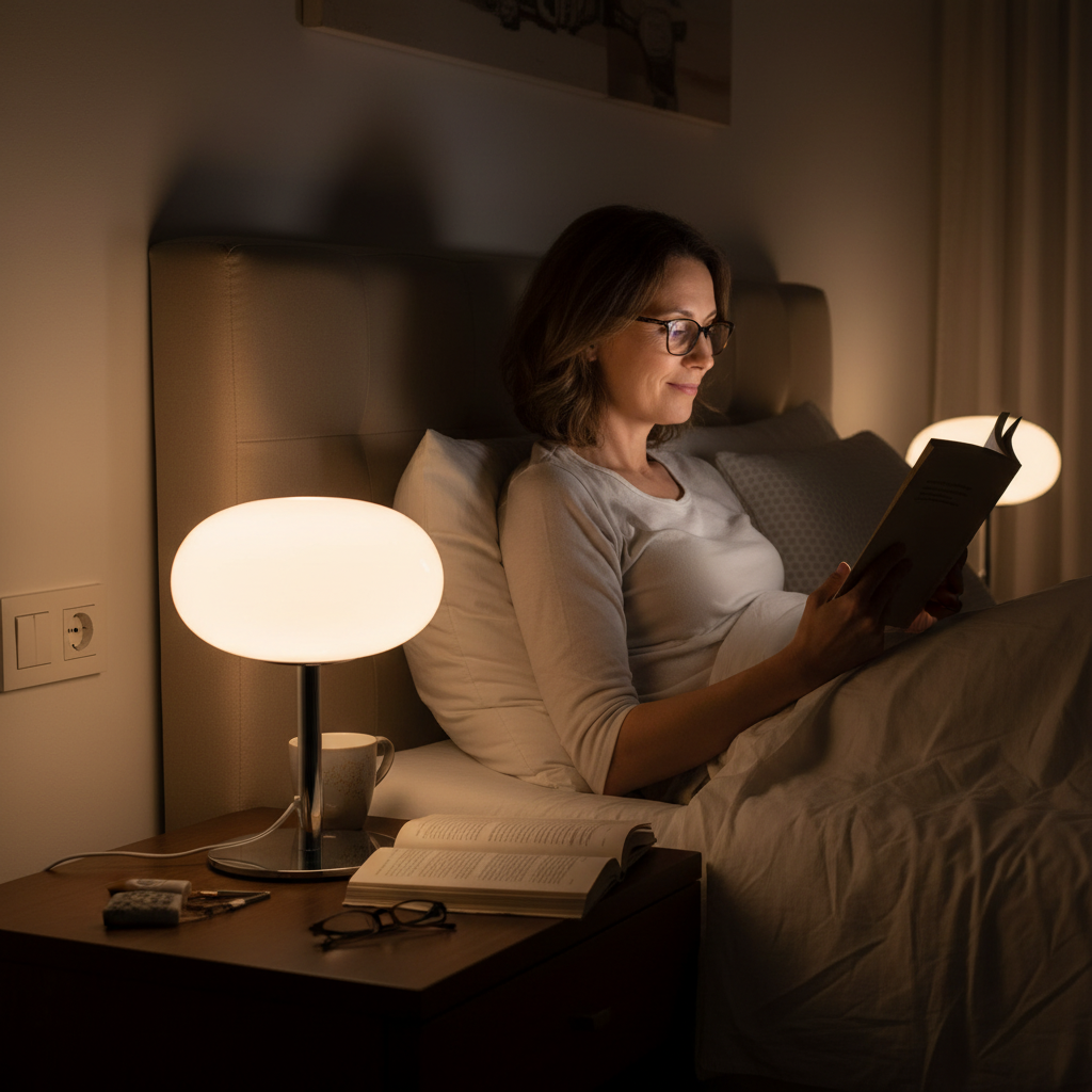 Milk Glass Egg Bedside Lamp 28cm | 3-Colour Dimmable