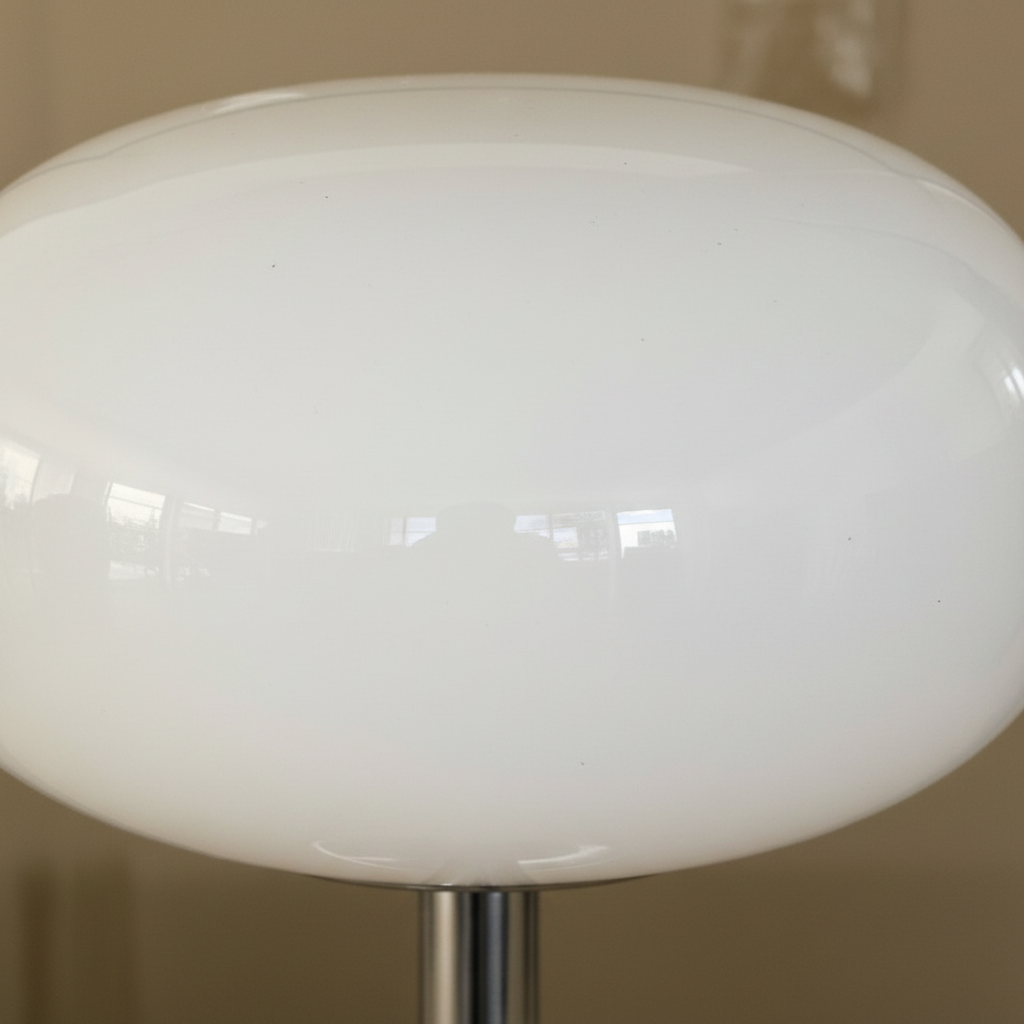 Milk Glass Egg Bedside Lamp 28cm | 3-Colour Dimmable