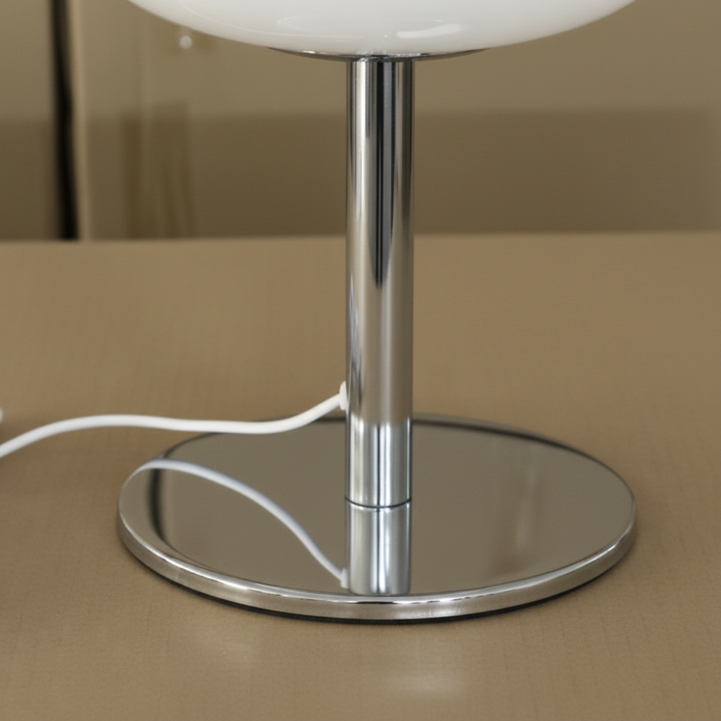 Milk Glass Egg Bedside Lamp 28cm | 3-Colour Dimmable