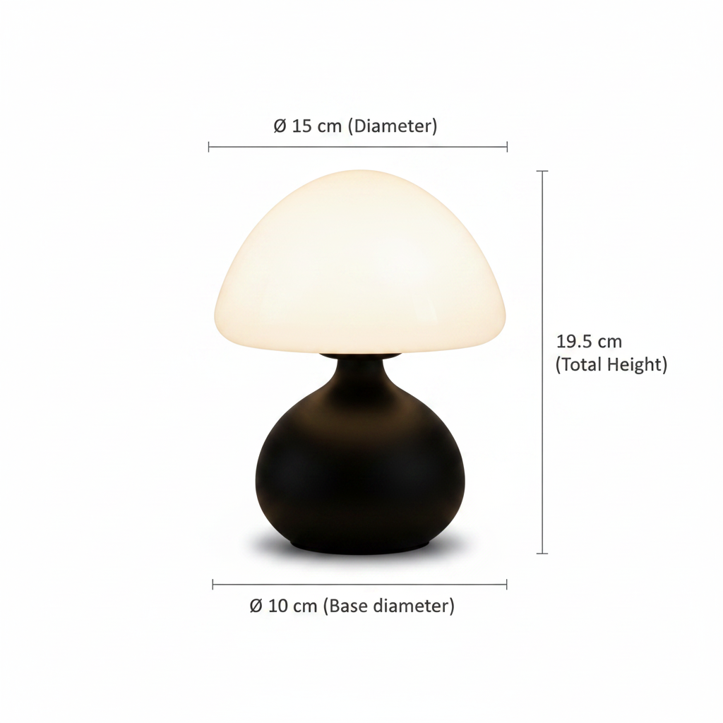Mini Mushroom Bedside Lamp 19.5cm | 5V USB | 3-Colour LED