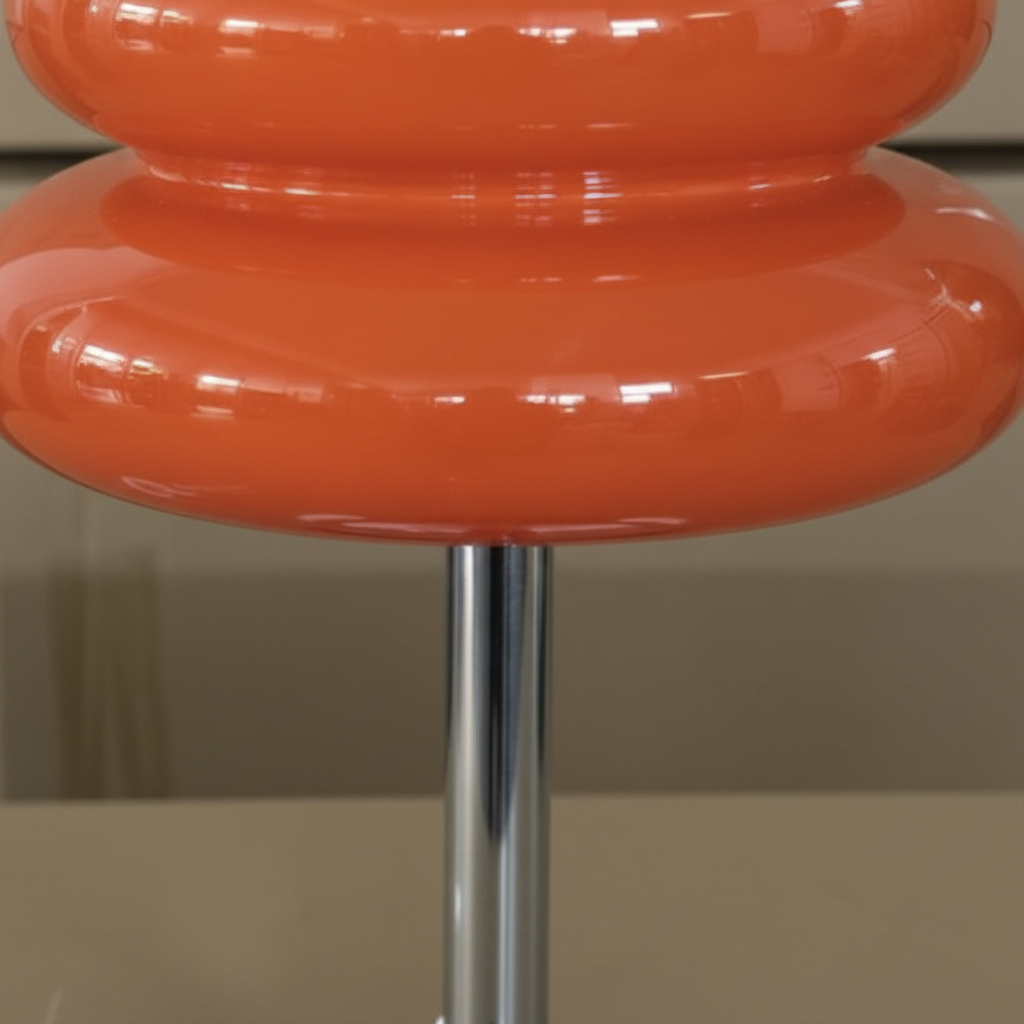 Orange Stacked Glass Bedside Lamp 28cm | 3-Colour Dimmable