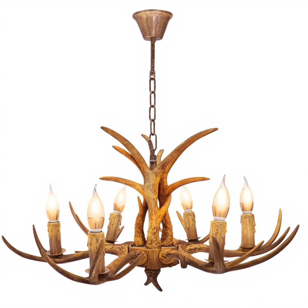 Rustic Antler Chandelier 6-Light | E14 Bulbs Included