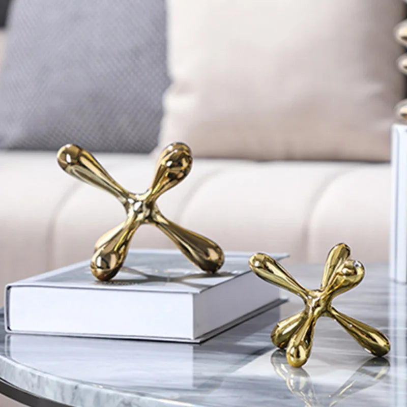 Resin Ornament Display Geometric Sculpture Furnishings Living Room Figurines Miniatures Home Accessories Decoration Crafts Gifts
