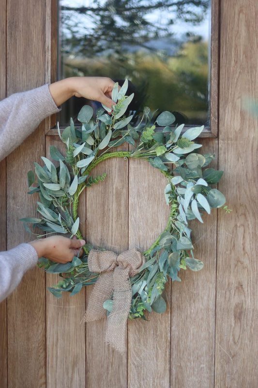 Christmas Wreath - Eucalyptus Bow