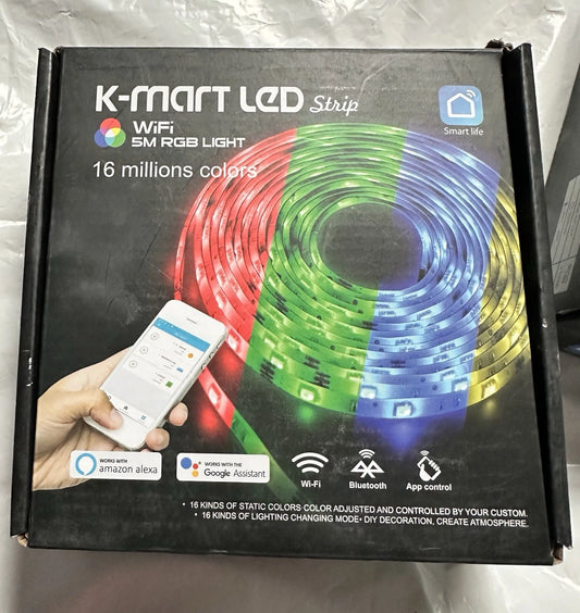 K-MART 5 Meter LED Strip Light WiFi LED Light Support Alexa and Google Assistant