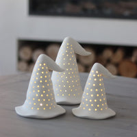 Ceramic Witch Hats - Set of 3