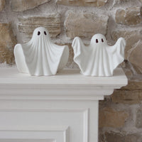 Set of 2 Spooky Ghosts – White