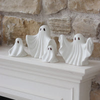 Set of 2 Spooky Ghosts – White