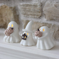 3 Assorted LED Ceramic Ghosts