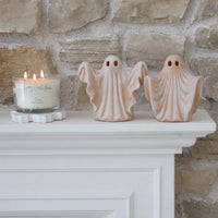 Set of 2 LED Spooky Ghosts – Terracotta
