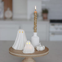 Set of 2 LED Ceramic Ghosts