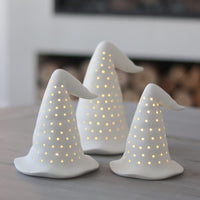 Ceramic Witch Hats - Set of 3