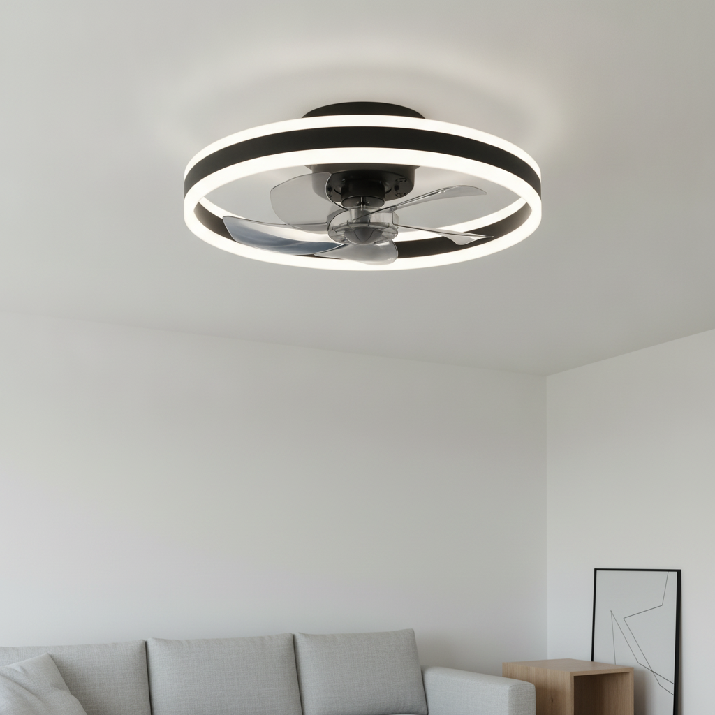 50cm Smart LED Ceiling Light Fan Remote & App | 6 Speeds