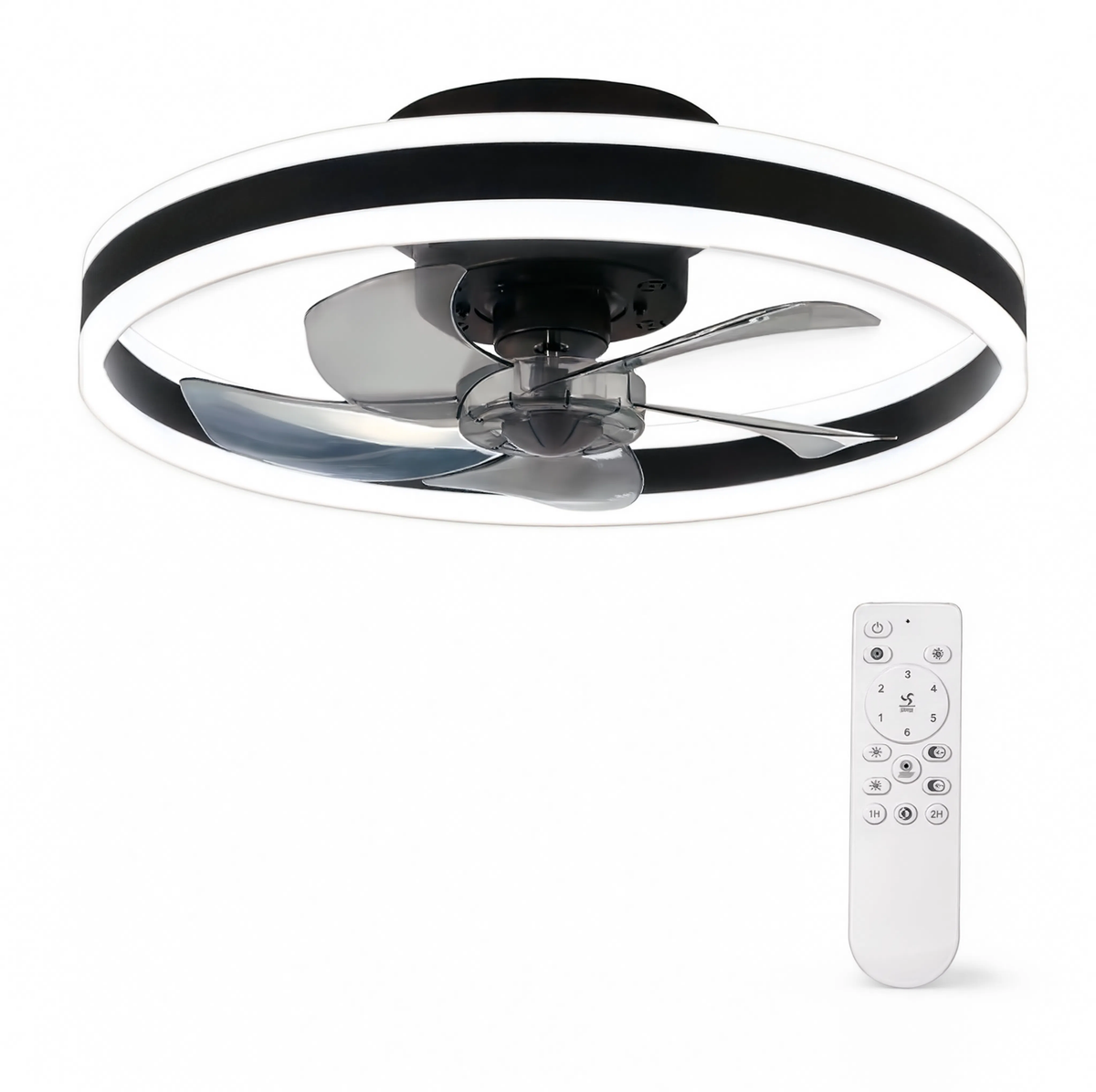 50cm Smart LED Ceiling Light Fan Remote & App | 6 Speeds