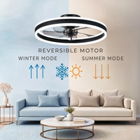 50cm Smart LED Ceiling Light Fan Remote & App | 6 Speeds