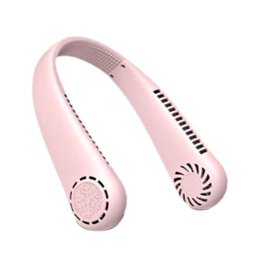 Neck Fan Rechargeable Wearable Bladeless Personal Fan for Travel Home Summer Pink|Home Decor|Figurines