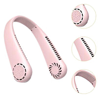 Neck Fan Rechargeable Wearable Bladeless Personal Fan for Travel Home Summer Pink|Home Decor|Figurines