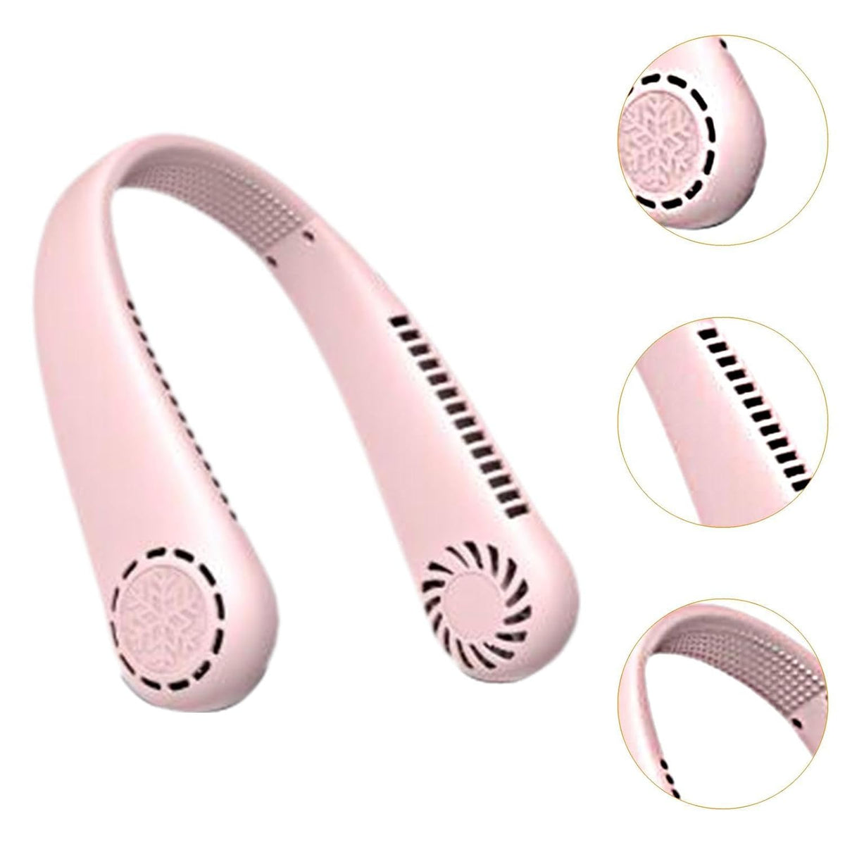 Neck Fan Rechargeable Wearable Bladeless Personal Fan for Travel Home Summer Pink|Home Decor|Figurines