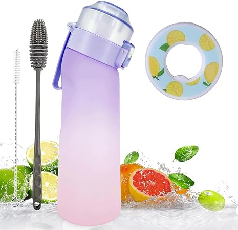 Sport water bottle 650ml, Air Up Water Bottle BPA Free, Scent Water Cup with 1 Random Flavour Pods, Leak Proof Sports Water Cup with Straw&Pods Suitable for Outdoor Sports