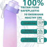 Sport water bottle 650ml, Air Up Water Bottle BPA Free, Scent Water Cup with 1 Random Flavour Pods, Leak Proof Sports Water Cup with Straw&Pods Suitable for Outdoor Sports