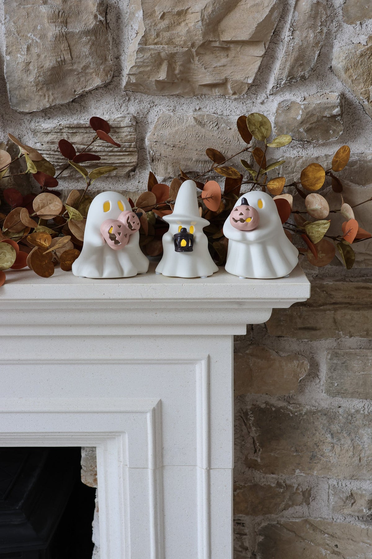 3 Assorted LED Ceramic Ghosts