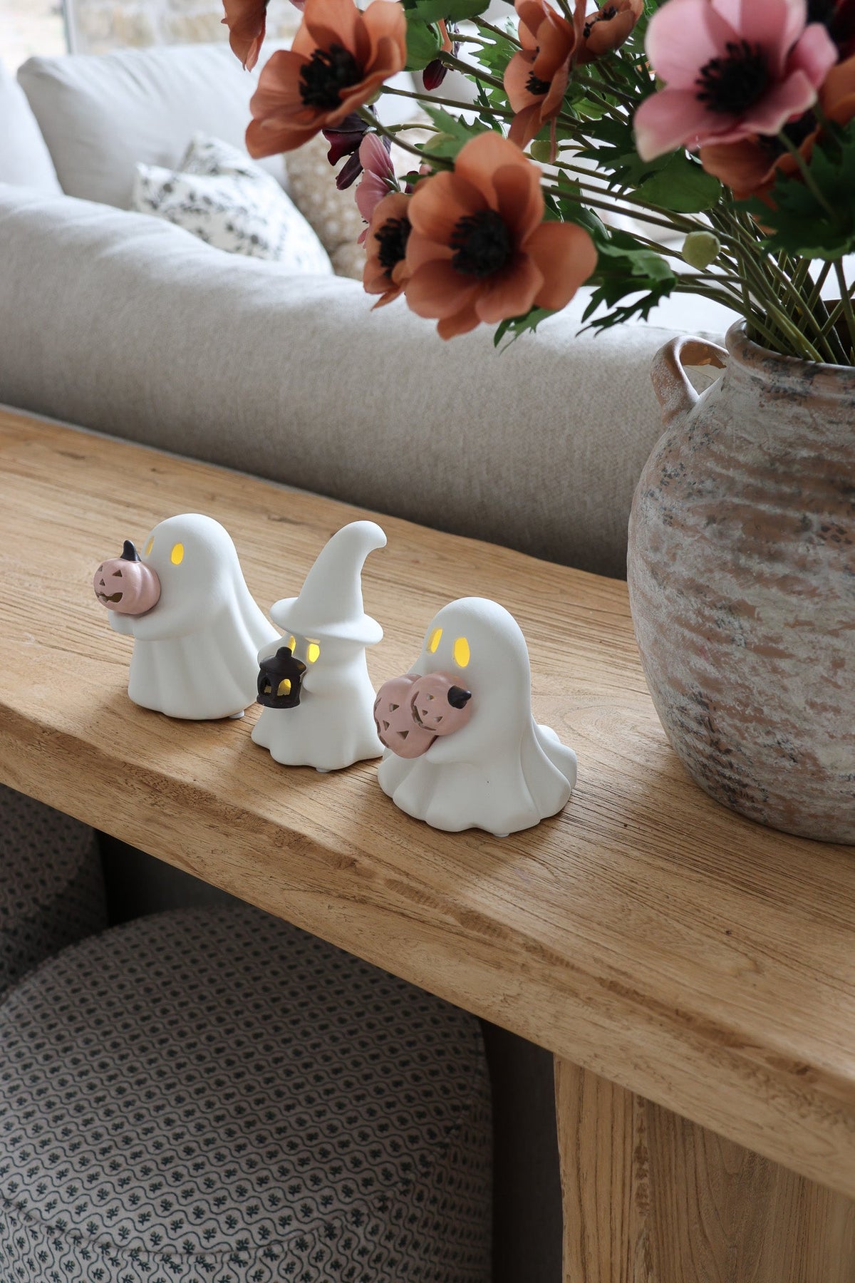 3 Assorted LED Ceramic Ghosts