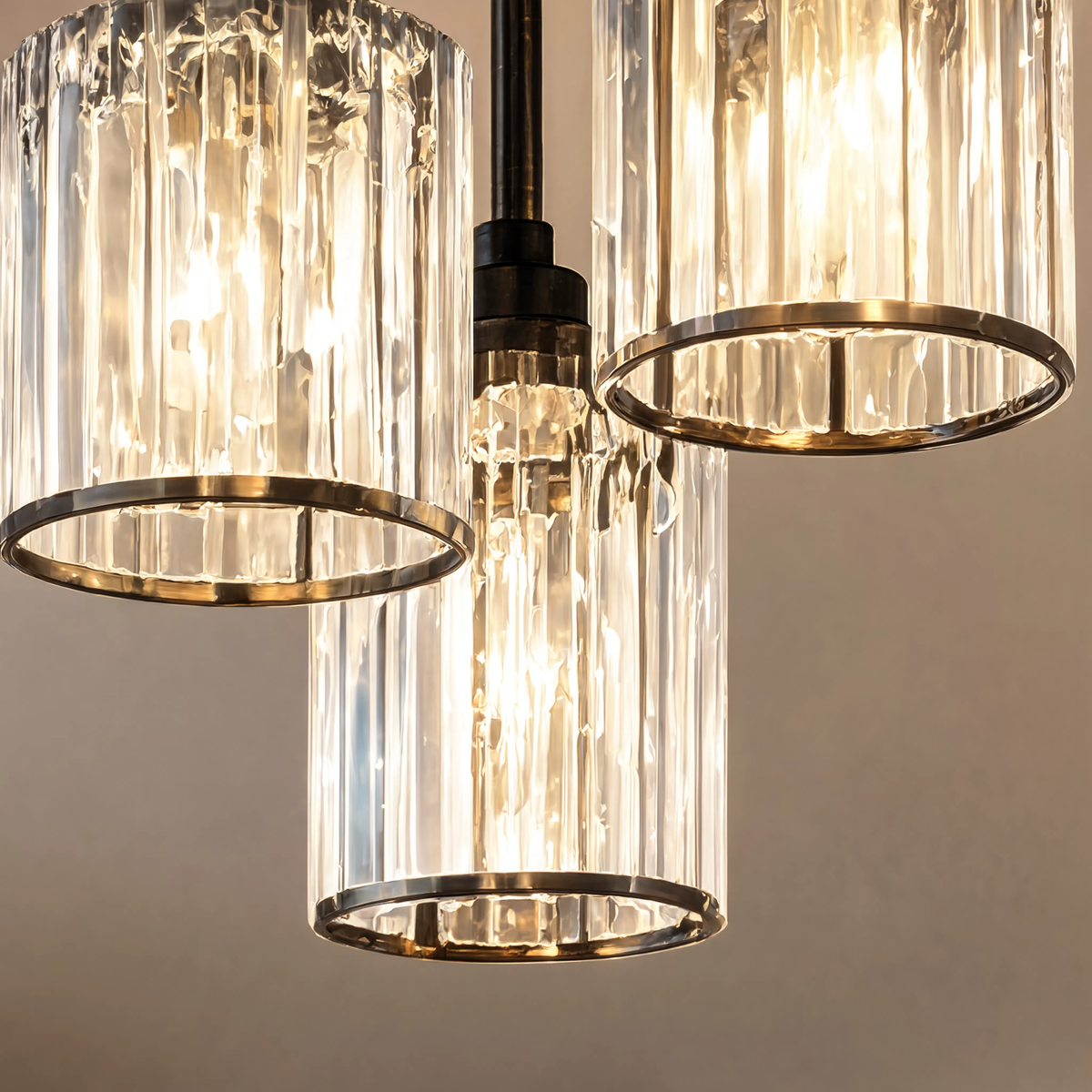 Black K9 Crystal Ceiling Light 3-Light | E27