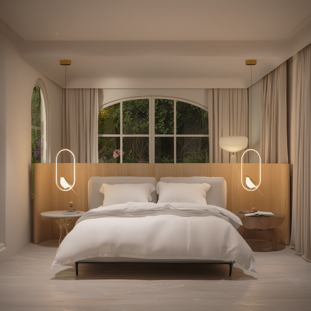 Gold Bird LED Pendant Light | Sculptural | Adjustable Height