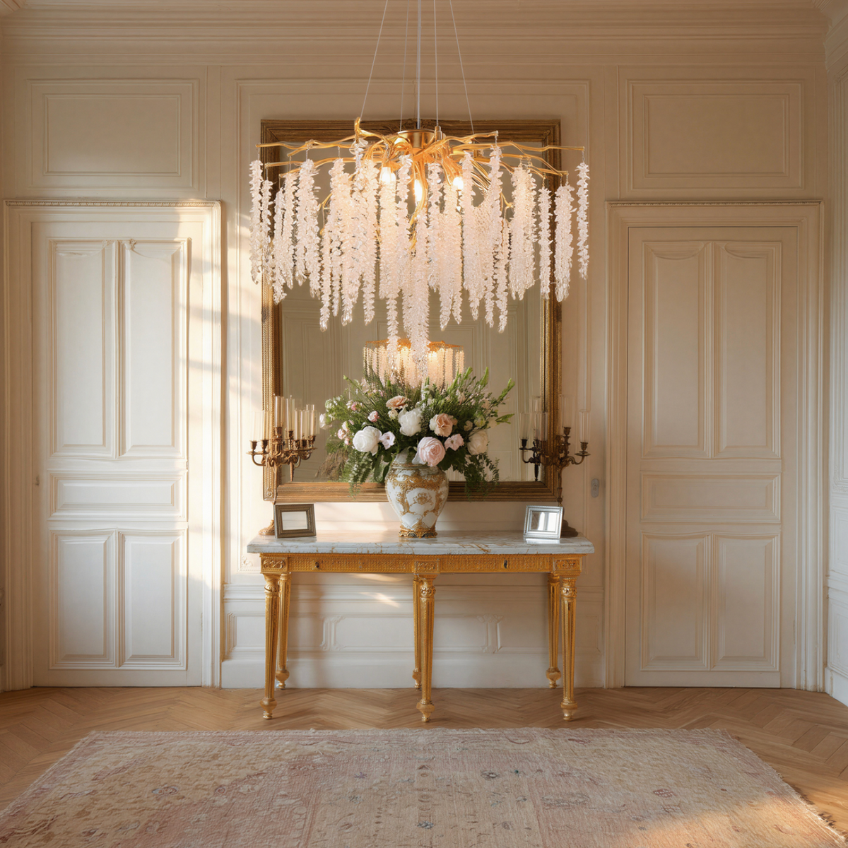 Gold Branch Crystal Chandelier 60cm | 8-Light G9