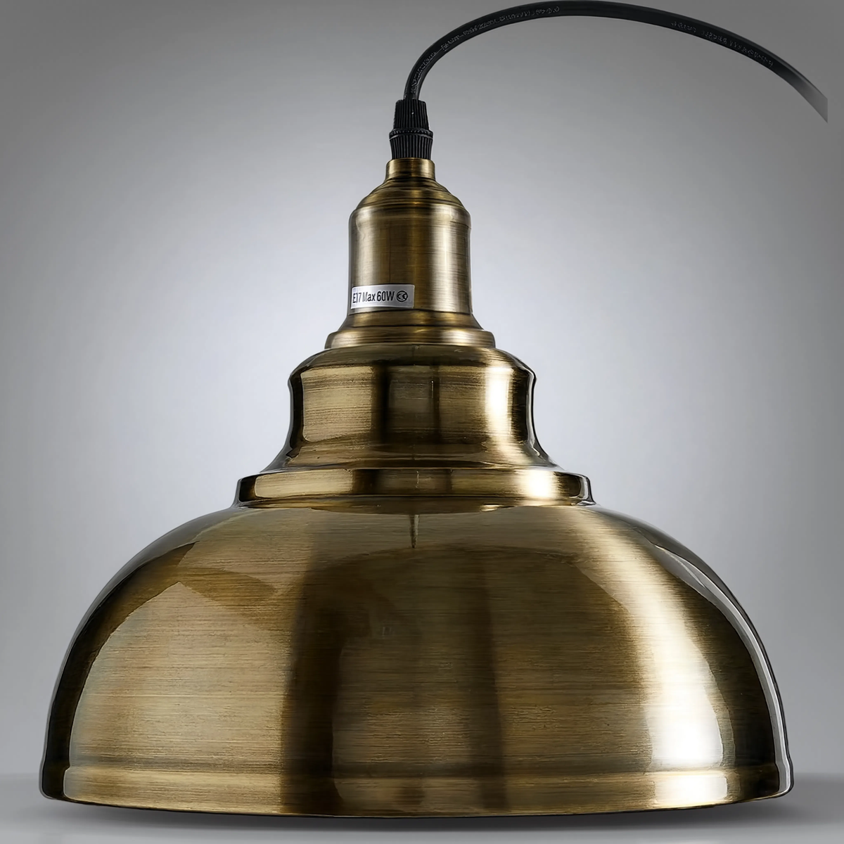 Gold Brass Dome Pendant Light | E27 Bulb Included