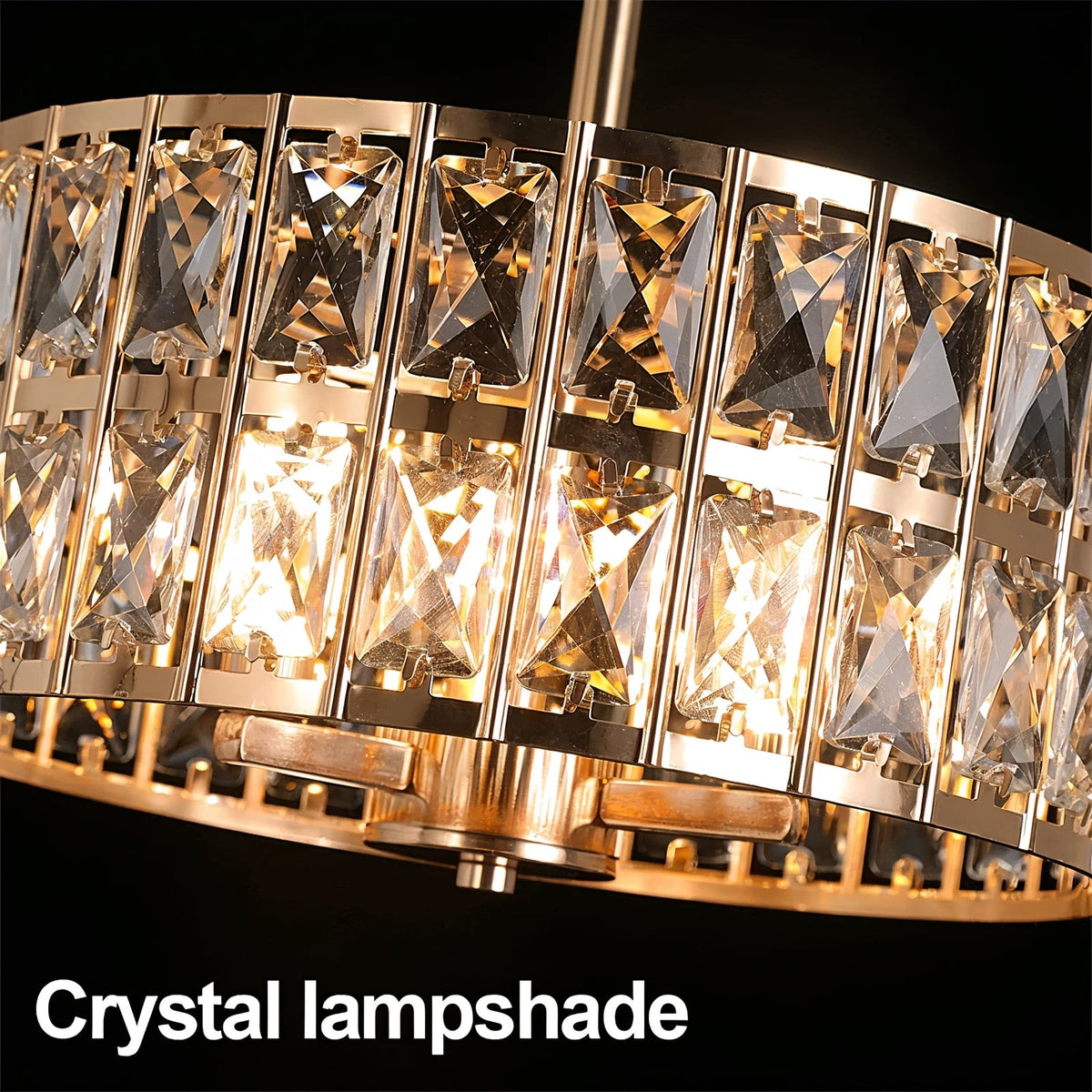 Gold K9 Crystal Pendant Light 30cm | E14