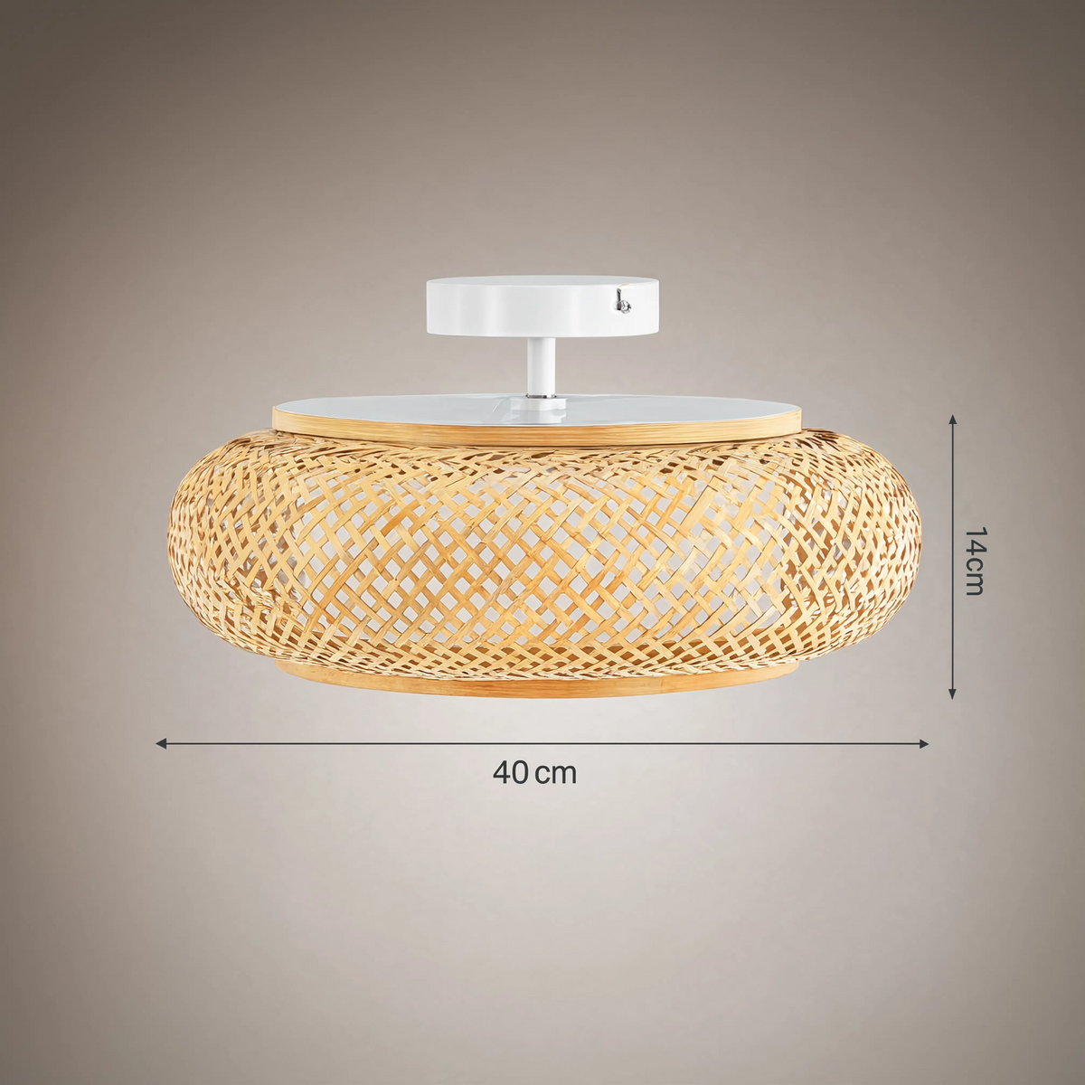 Handwoven Bamboo Rattan Ceiling Light 40cm | 3x E27 included