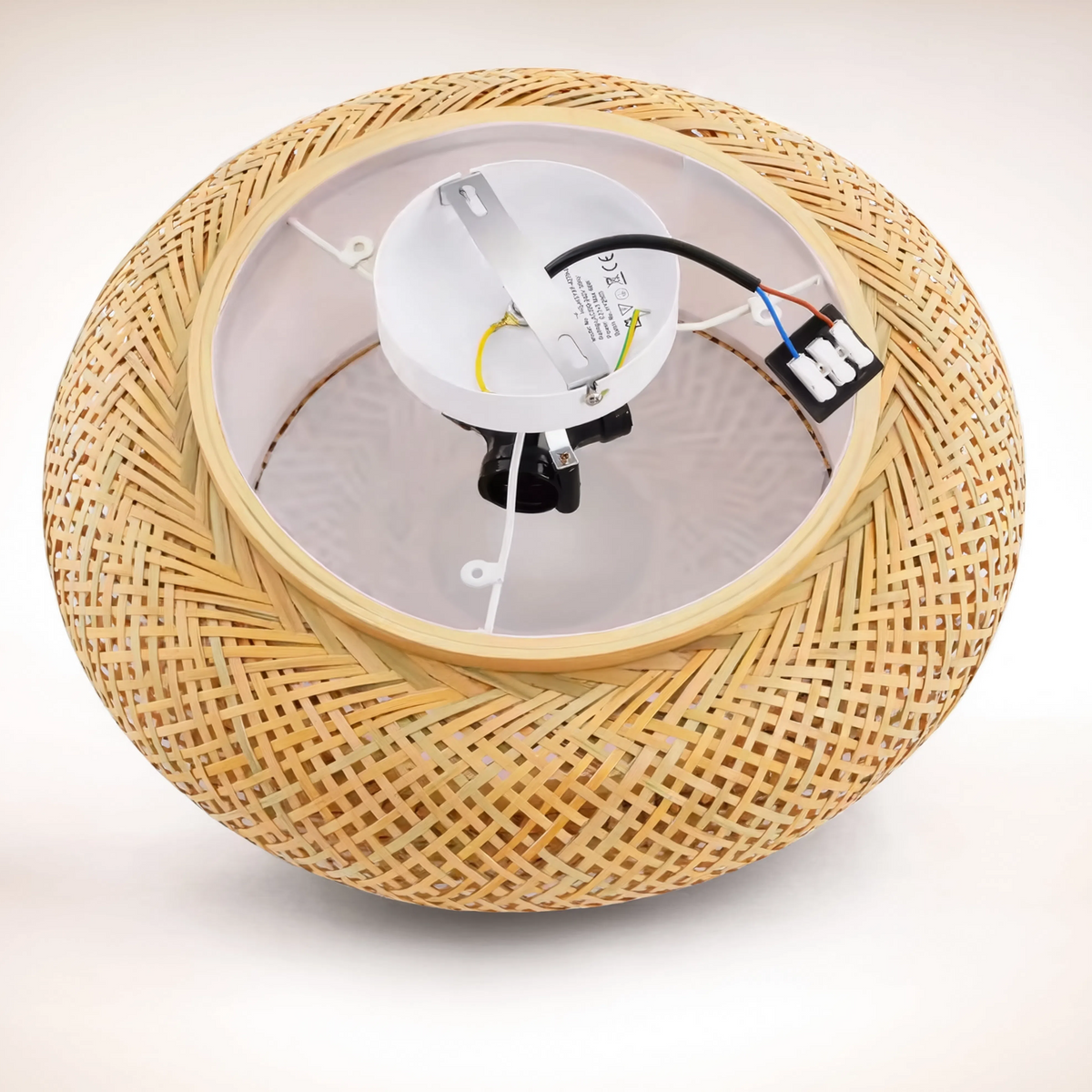 Handwoven Bamboo Rattan Ceiling Light 40cm | 3x E27 included