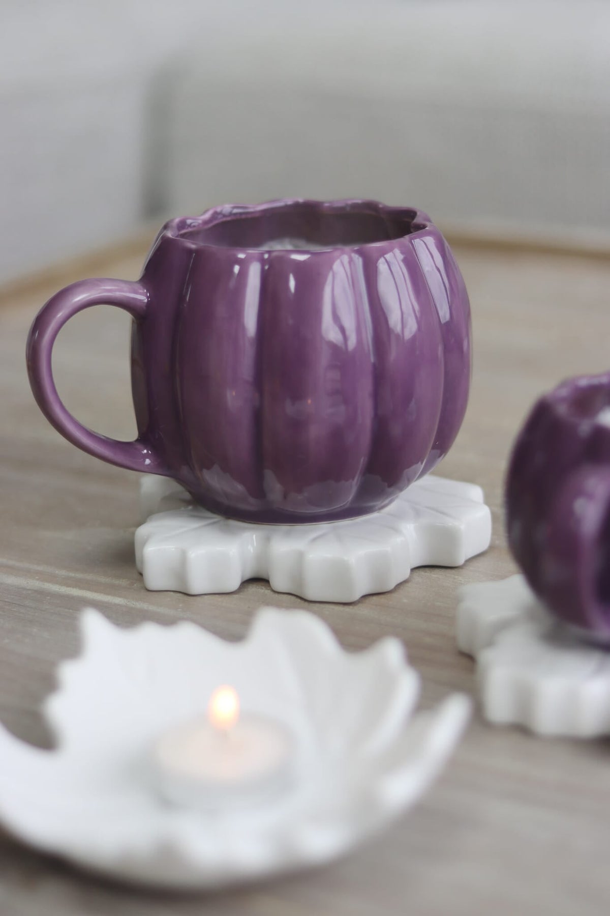 Large Pumpkin Mug - Purple