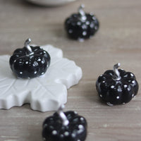 Ceramic Pumpkin Black Polka Dot - Tiny 4Pc Set