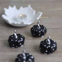 Ceramic Pumpkin Black Polka Dot - Tiny 4Pc Set