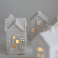 LED Small Ceramic houses - Autumn 4pc