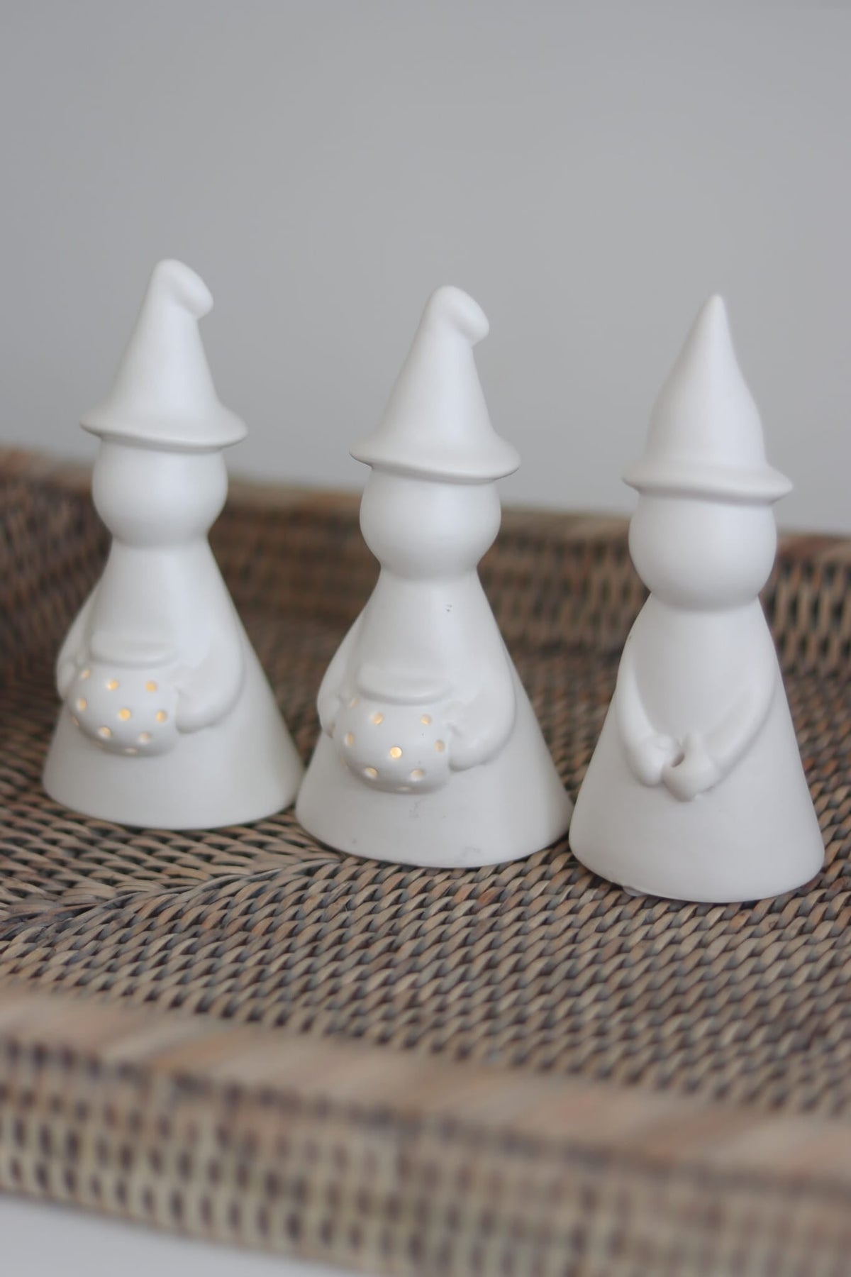LED Ceramic Witches - Cauldron 3pc