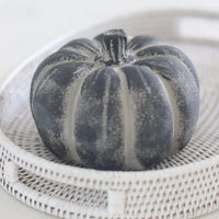 Black Stone Resin Pumpkin - Large