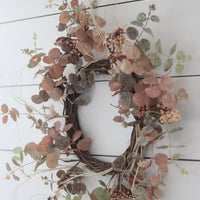 Light Eucalyptus Berries -  Autumn Wreath