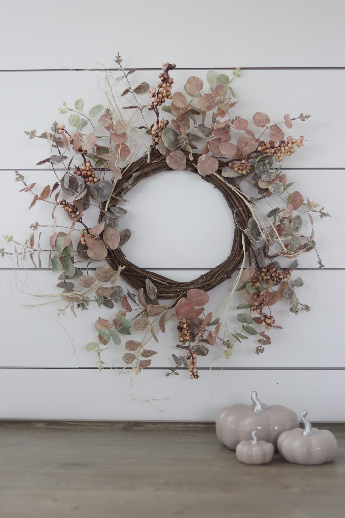 Light Eucalyptus Berries -  Autumn Wreath