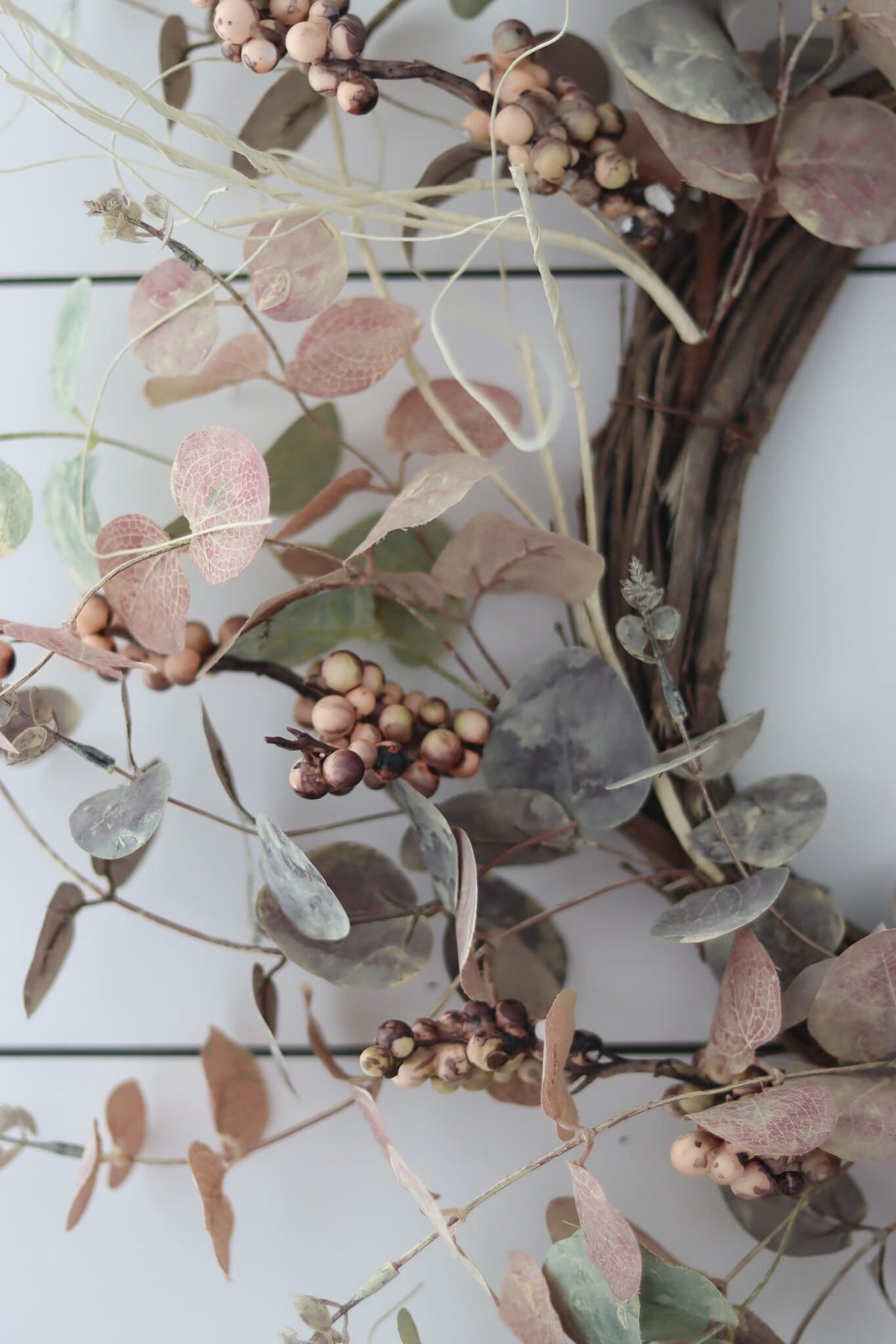 Light Eucalyptus Berries -  Autumn Wreath