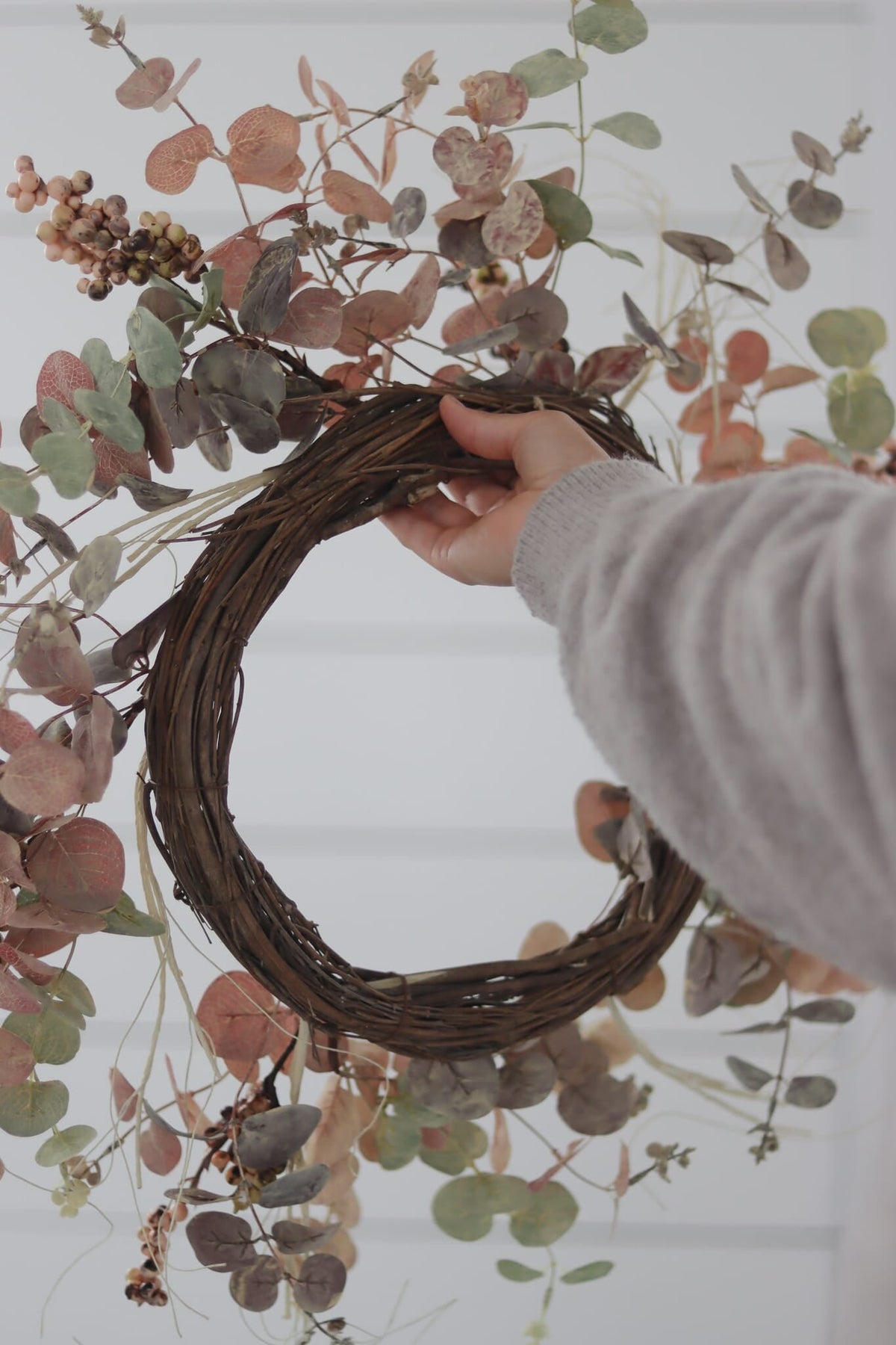 Light Eucalyptus Berries -  Autumn Wreath