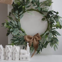 Christmas Wreath - Eucalyptus Bow