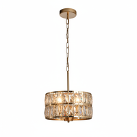 Gold K9 Crystal Pendant Light 30cm | E14