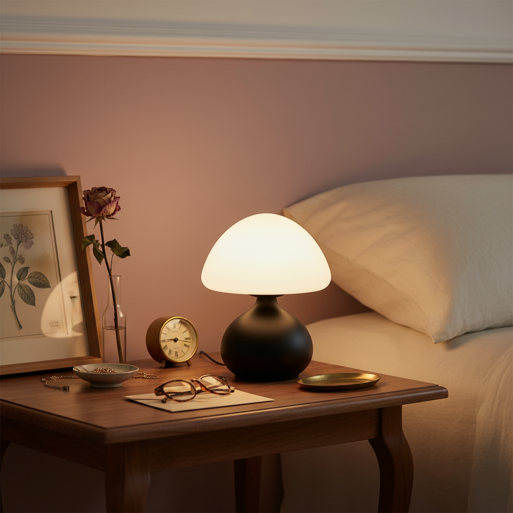 Mini Mushroom Bedside Lamp 19.5cm | 5V USB | 3-Colour LED