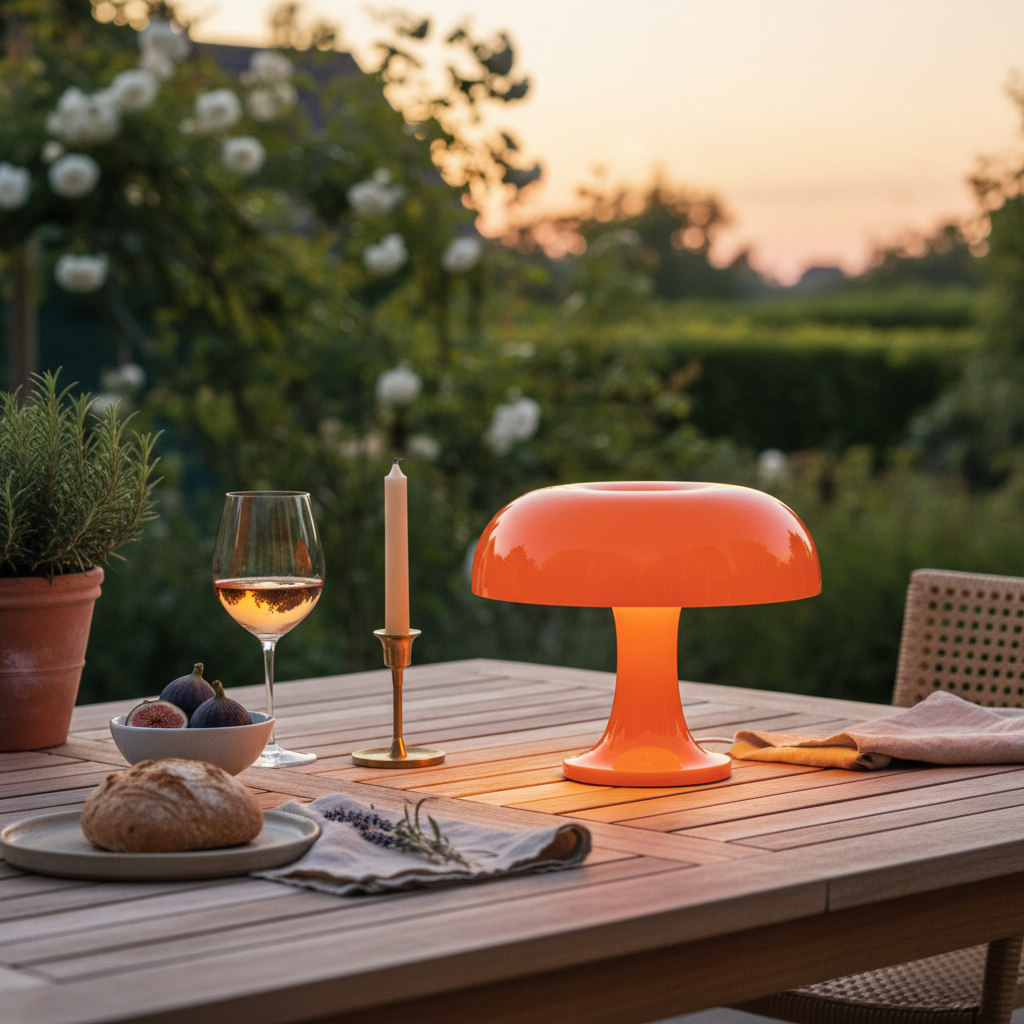Mini Panton Mushroom Rechargeable Table Lamp 25cm | USB-C