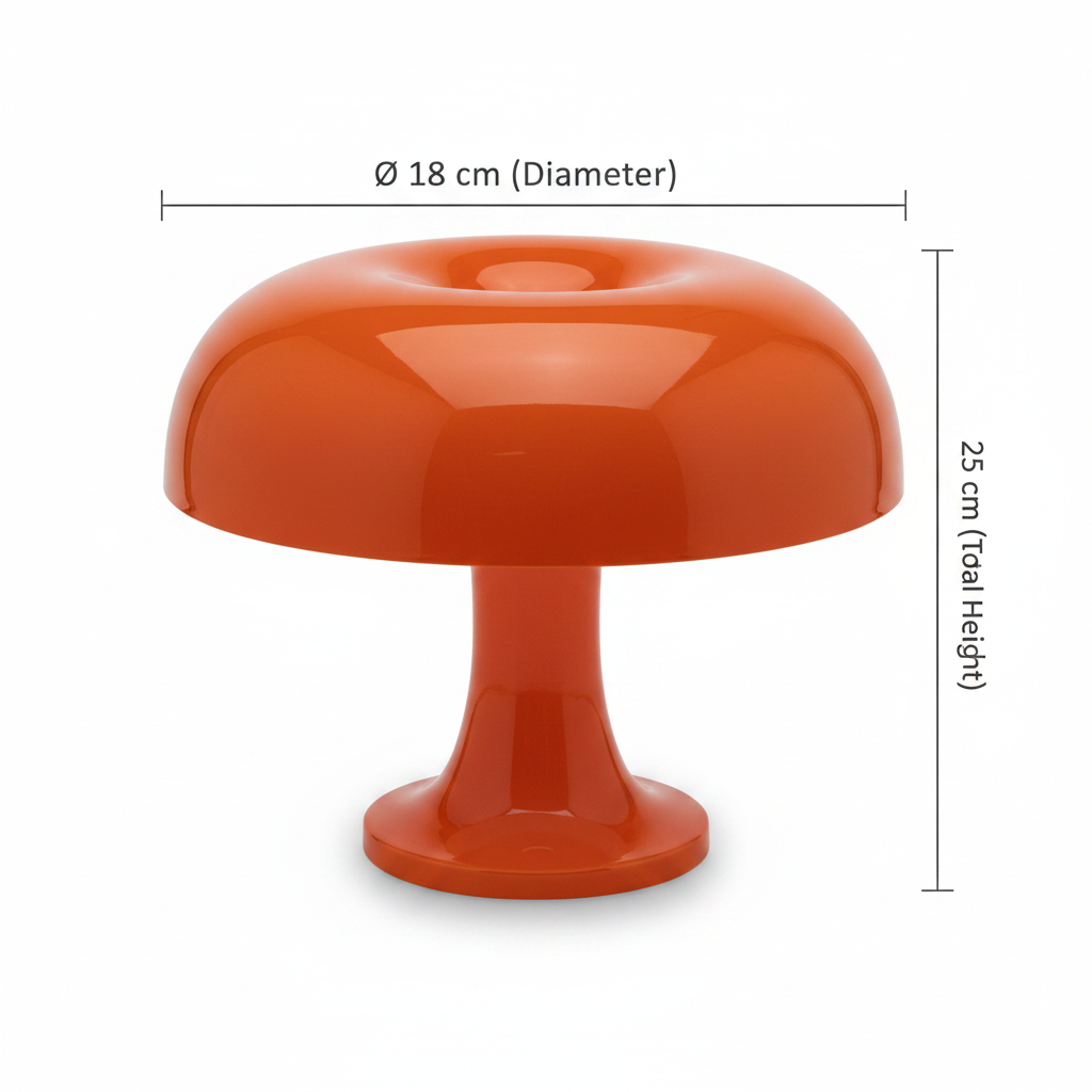 Mini Panton Mushroom Rechargeable Table Lamp 25cm | USB-C