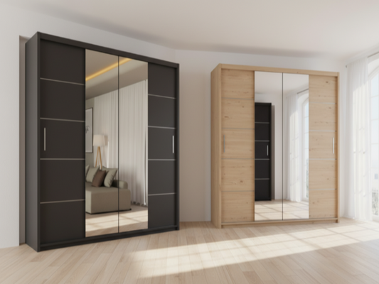 OSLO Sliding Door Wardrobe with Centred Mirror