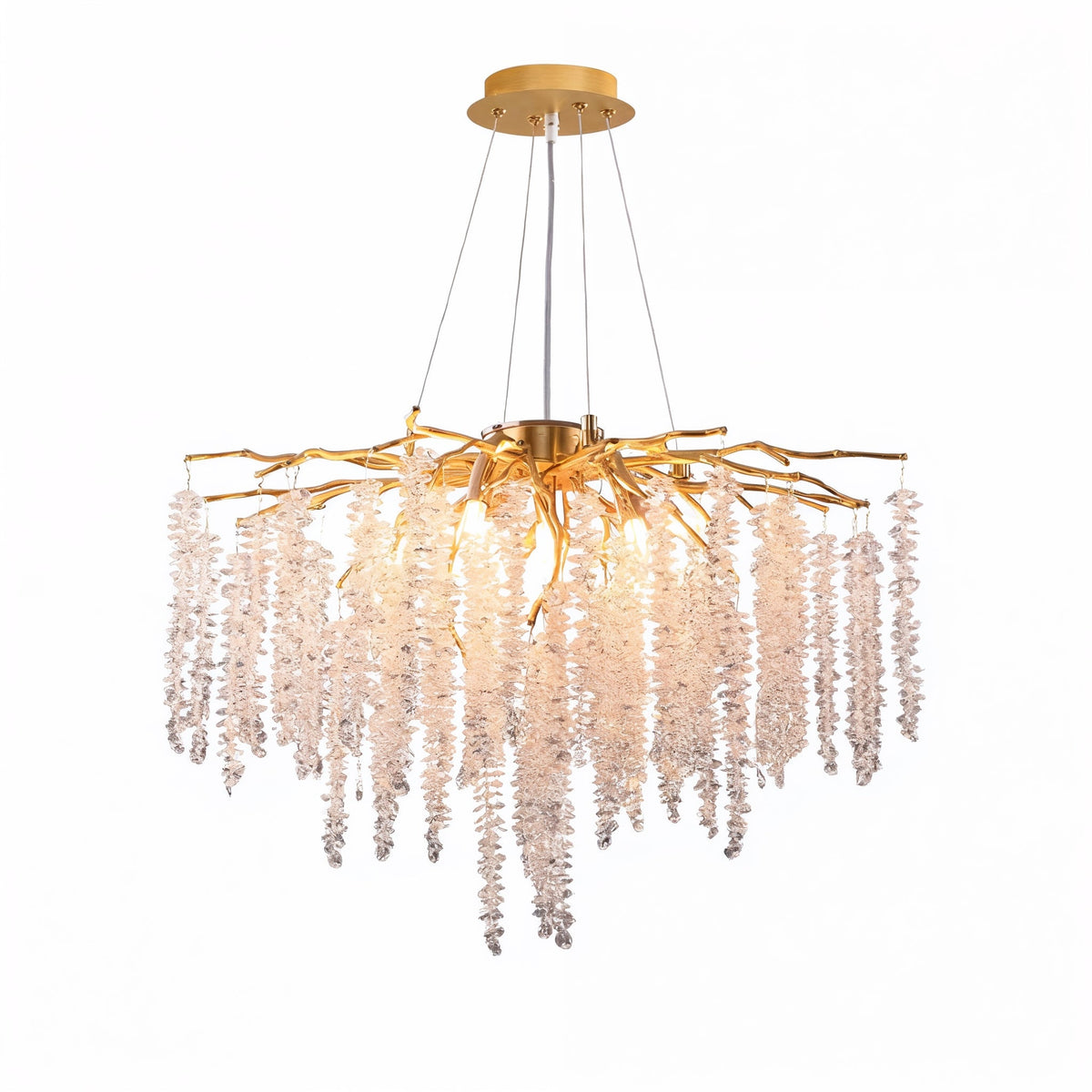 Gold Branch Crystal Chandelier 60cm | 8-Light G9